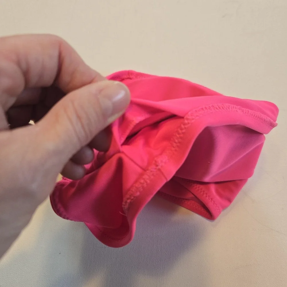 Aerie Hot Pink One Shoulder Strappy Bandeau‎ Bikini Top Size Small